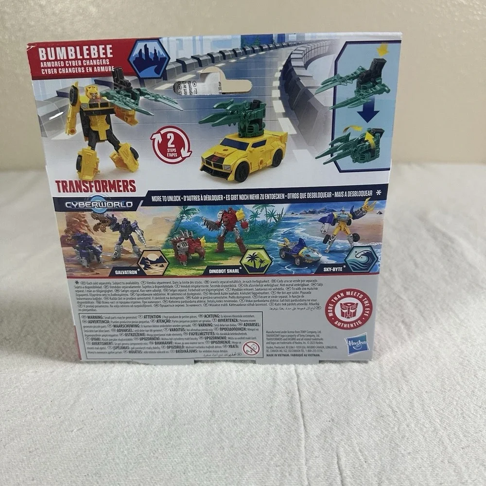 New Transformers CYBERWORLD Bumblebee Armored Cyber Changers 4 In. Action Figure